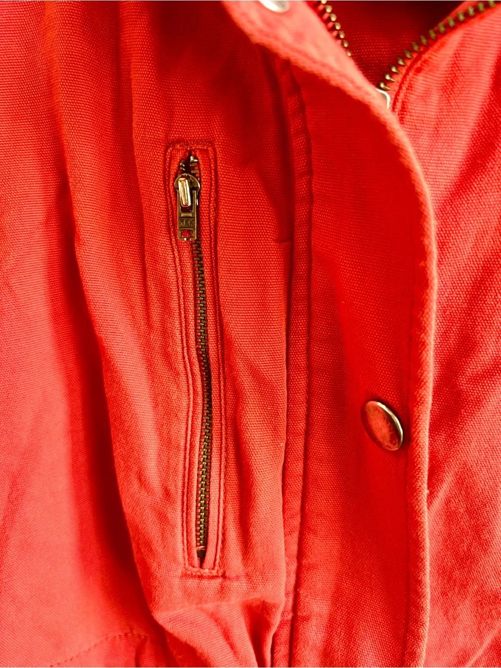 hinge Outdoor Coastal Coral Hooded Utility Jacket with Drawstring Waist